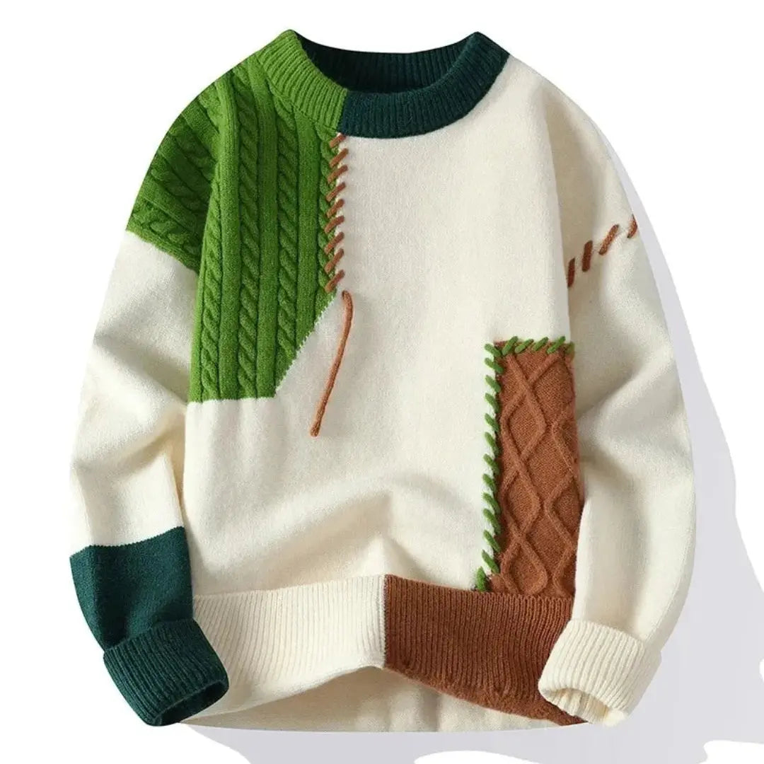 Patchwork trui