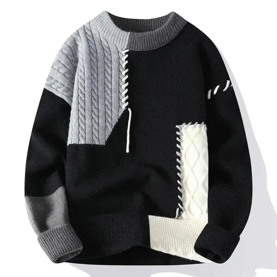 Patchwork trui