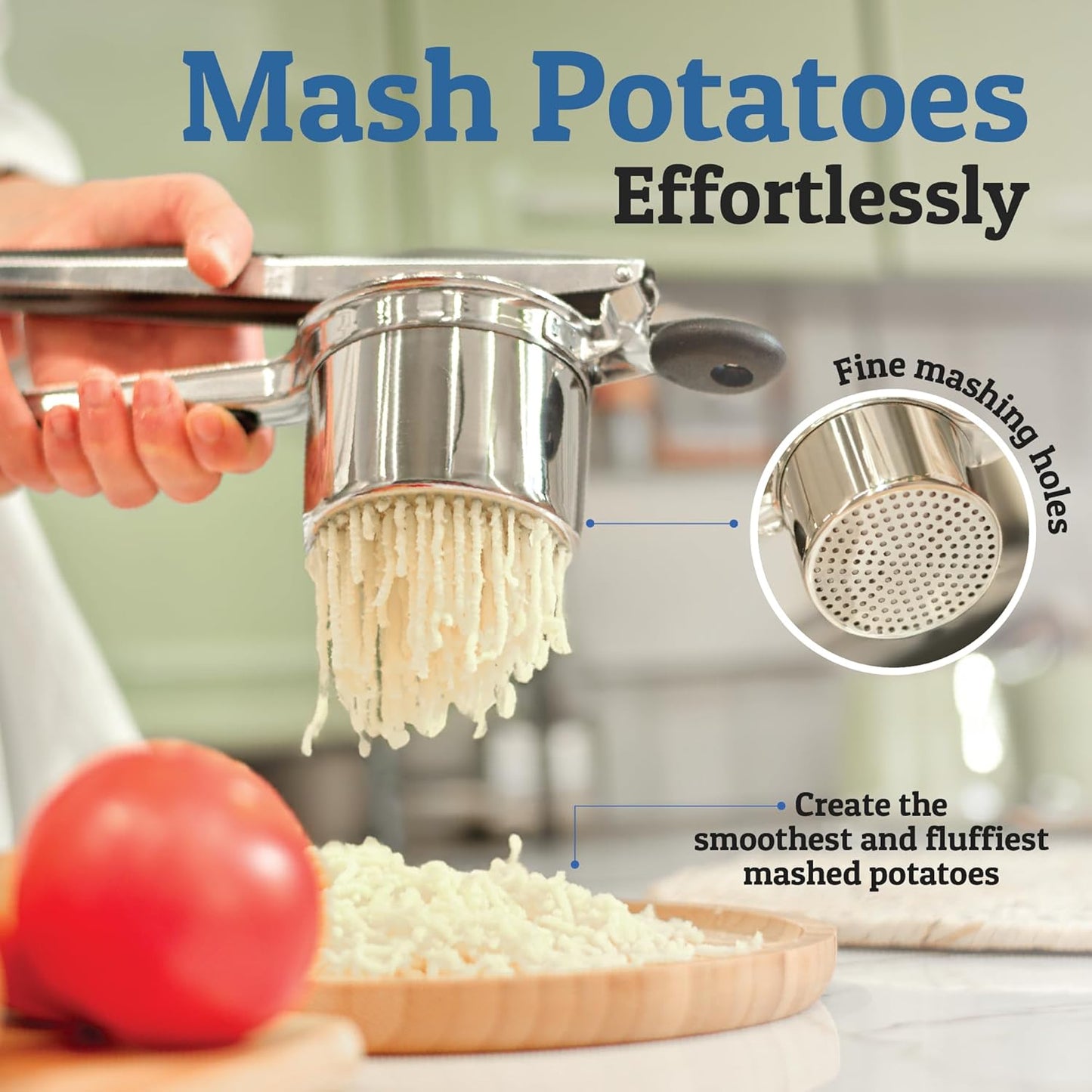 Perfecte Aardappelpuree: Zware RVS Aardappelstamper