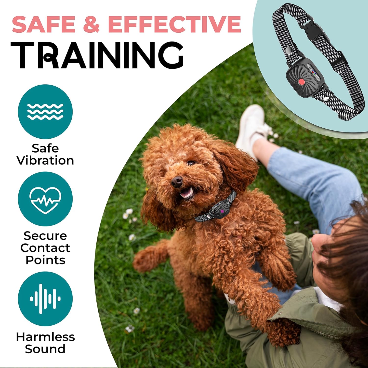 PetSilence Anti-Bark Halsband – Zachte en Effectieve Oplossing voor Kleine Honden