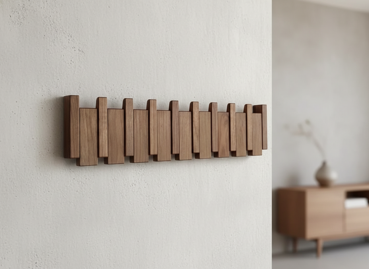 Piano Kleshenger HarmonyCoat – Creatieve Houten Kapstok voor Hal en Entree