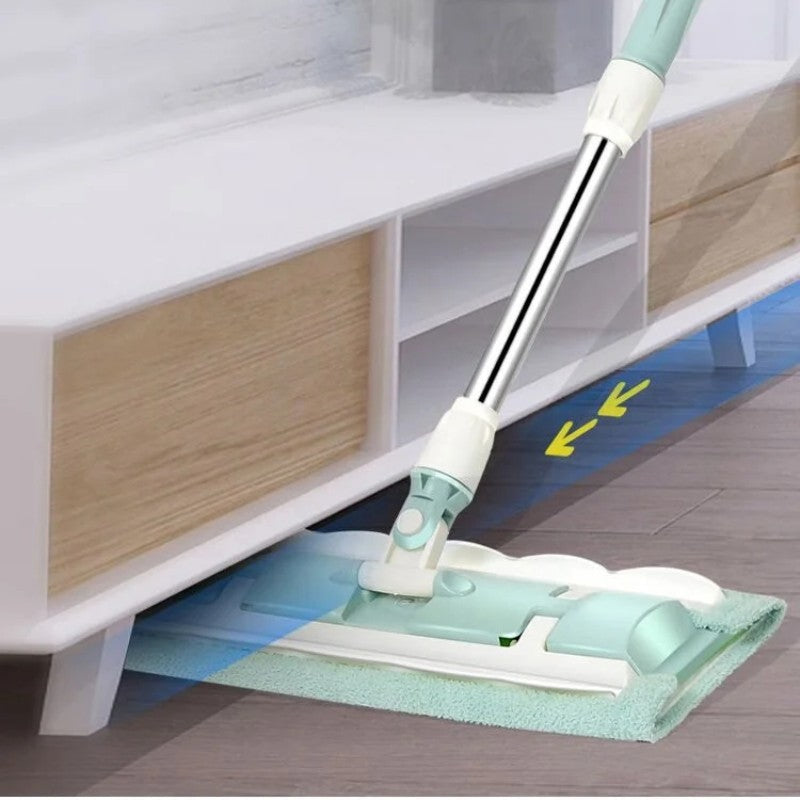 Platte Mop Gemaakt van RVS – Met Herbruikbare Microvezeldoek