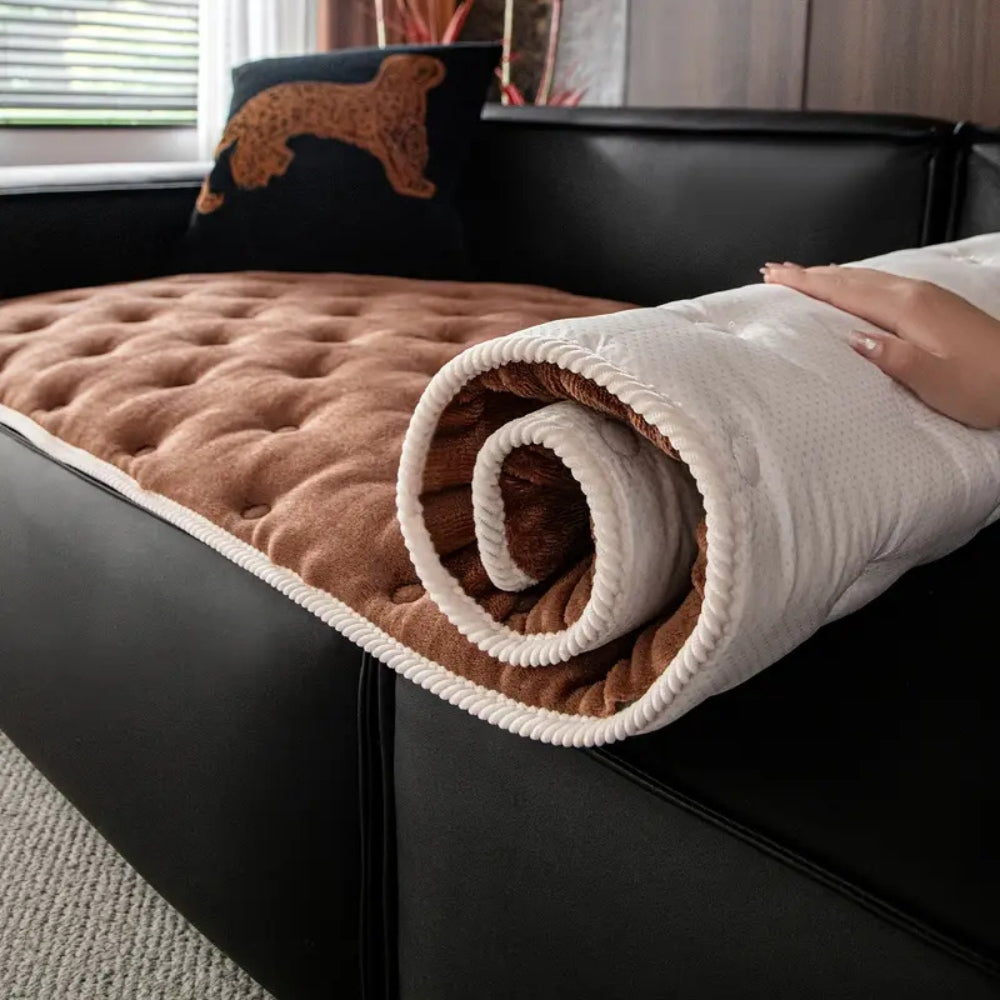 Pluche Knop-Tufted Bankhoes