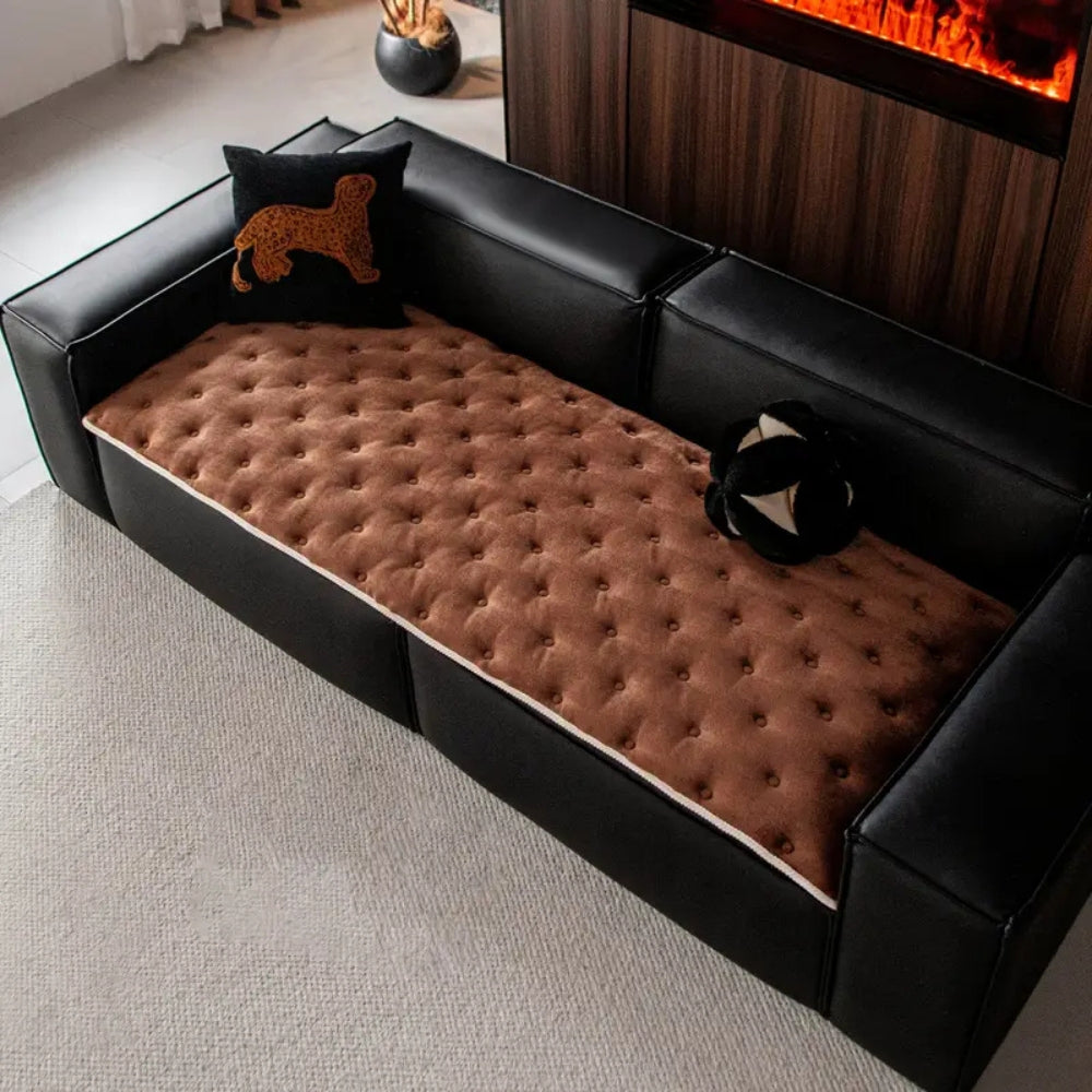 Pluche Knop-Tufted Bankhoes