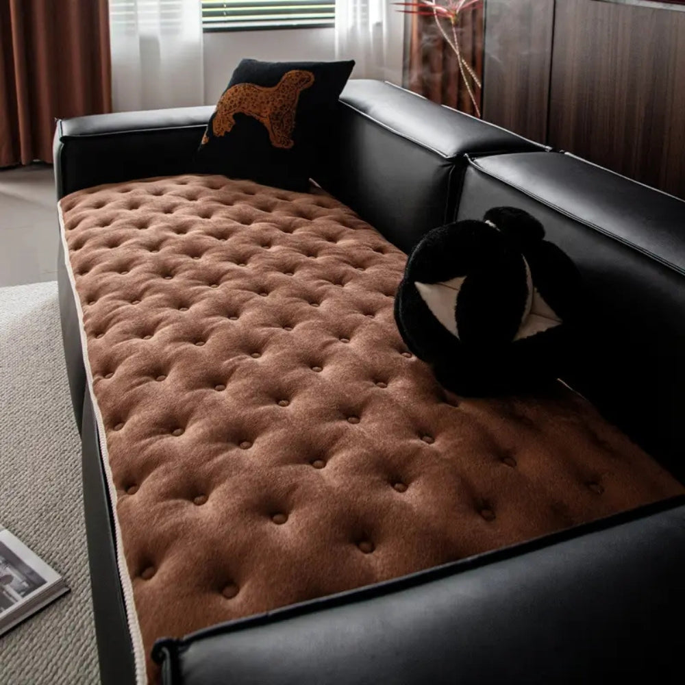 Pluche Knop-Tufted Bankhoes