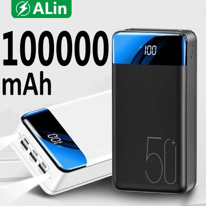 Powerbank 100.000 mAh | Ultra-snel opladen | Voor laptop, tablet & smartphone | Compact & extreem krachtig