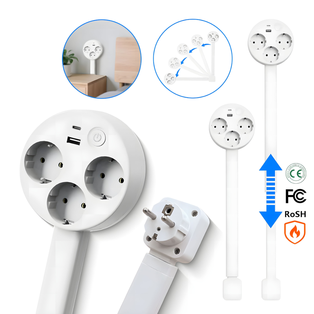 PowerReach | De Slimme en Stijlvolle Uittrekbare Stopcontact voor een Moderne Levensstijl