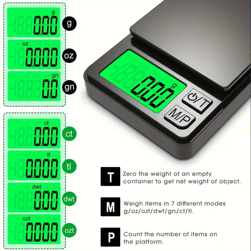 Precision Pro Digitale Weegschaal - Compact en Nauwkeurig voor Reizen