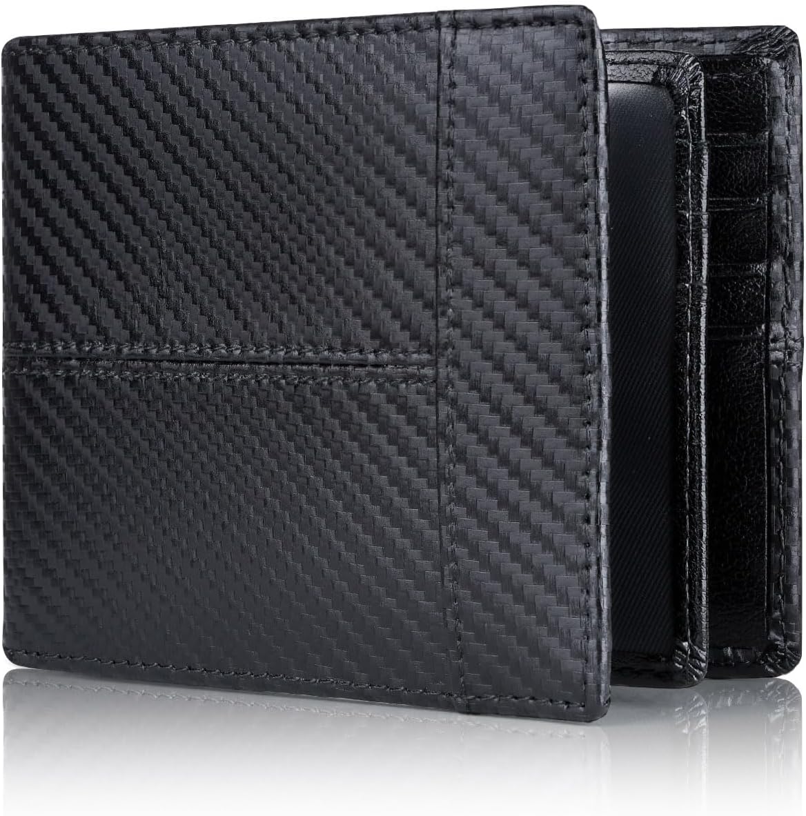 Premium RFID-blokkerende leren bifold portemonnee voor mannen - SlimArmor