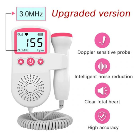 Prenatale Hartslagluisteraar voor Kinderen - Draagbare Fetal Doppler Monitor voor Verwachtende Moeders