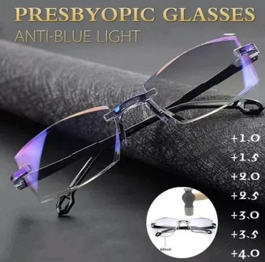 Progressieve Leesbrillen met Hoge Hardheid en Anti-Blauw Lichtfilter voor Veraf en Dichtbij Visie