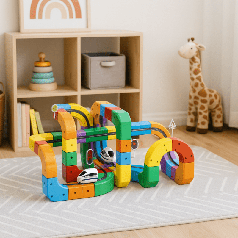 RAILBUILD – 3D Spoorbouwset voor Kinderen met Oplaadbare Locomotief
