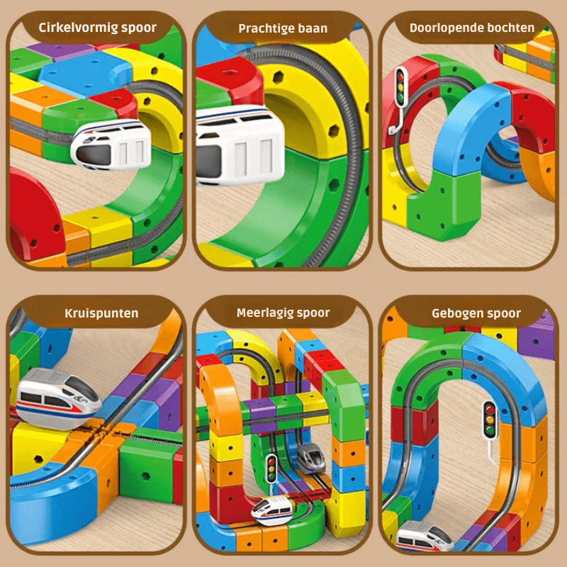 RAILBUILD – 3D Spoorbouwset voor Kinderen met Oplaadbare Locomotief