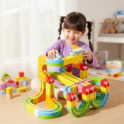 RAILBUILD – 3D Spoorbouwset voor Kinderen met Oplaadbare Locomotief