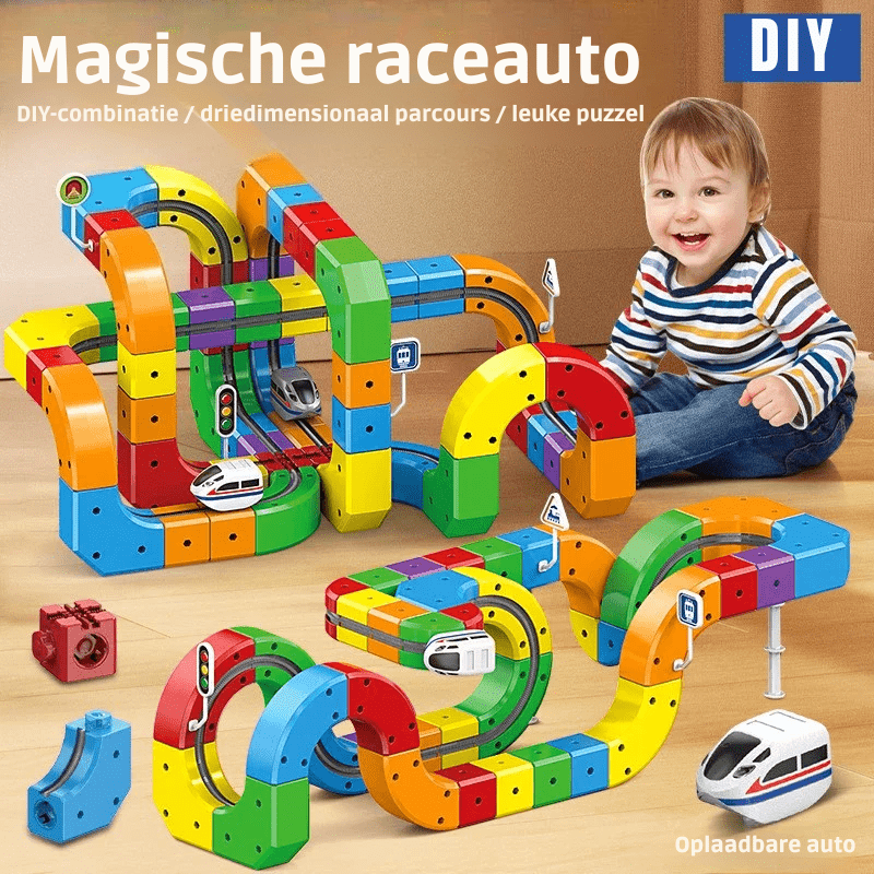 RAILBUILD – 3D Spoorbouwset voor Kinderen met Oplaadbare Locomotief