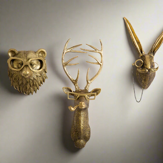 Realistische Frankie Hert Hoofd Wandmontage voor Rustieke Decoratie en Cabin Wandkunst