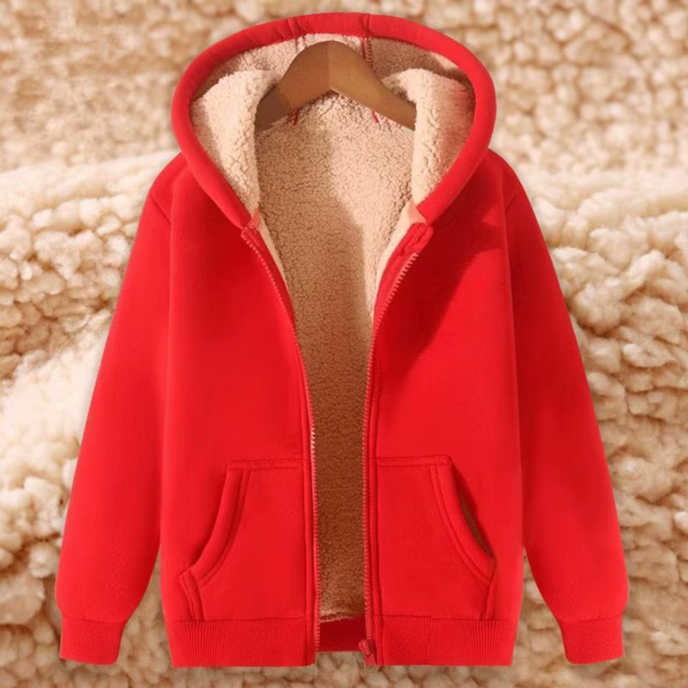 Regular-fit capuchonvest met rits — Gevoerde binnenkant, slank silhouet