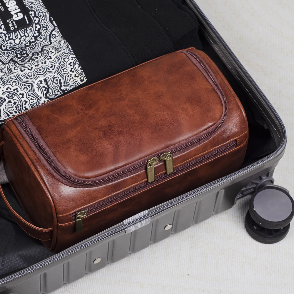 Reis Cosmetica Tas voor Mannen van PU Leer – Elegant en Functioneel