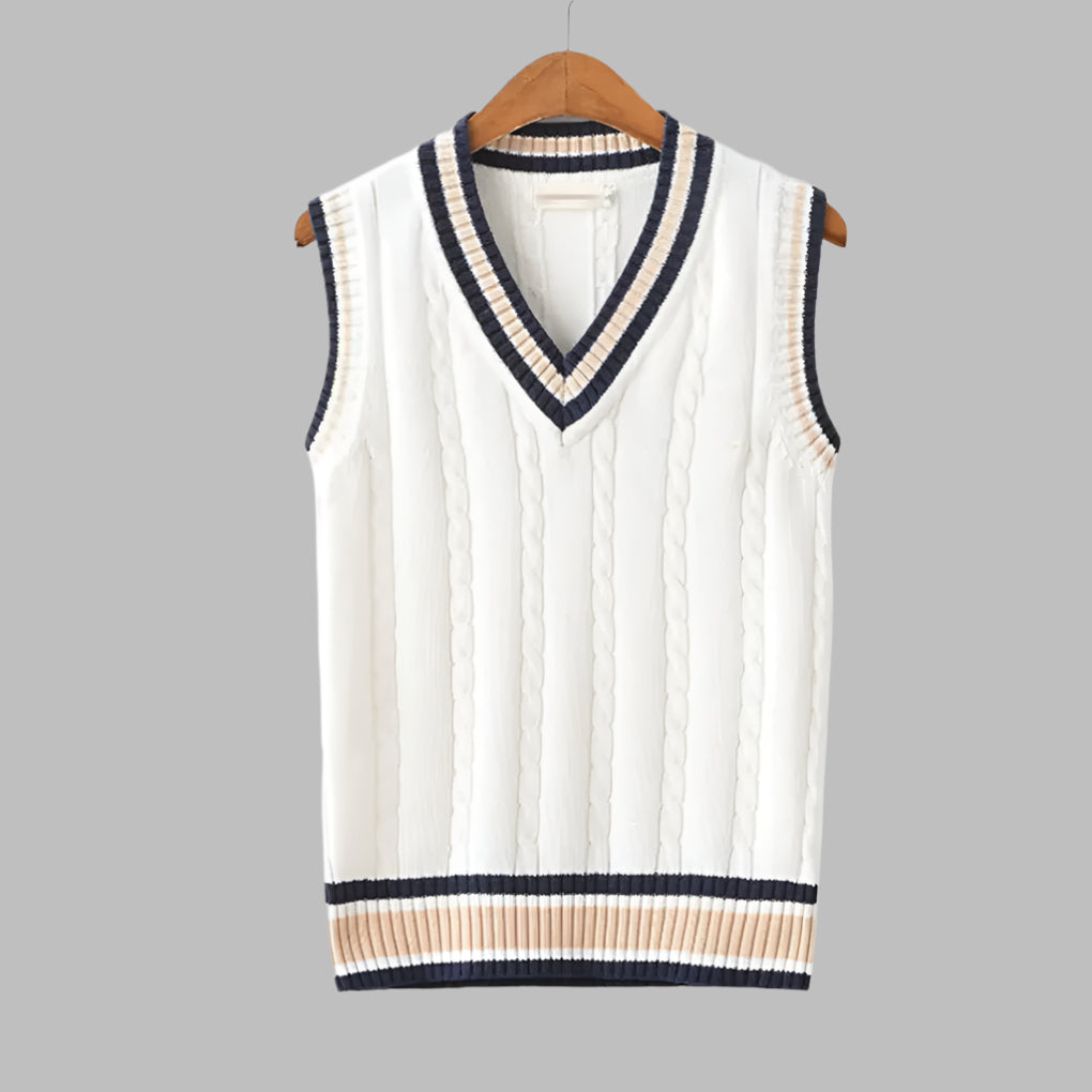 Retro gestreepte spencer in preppy stijl