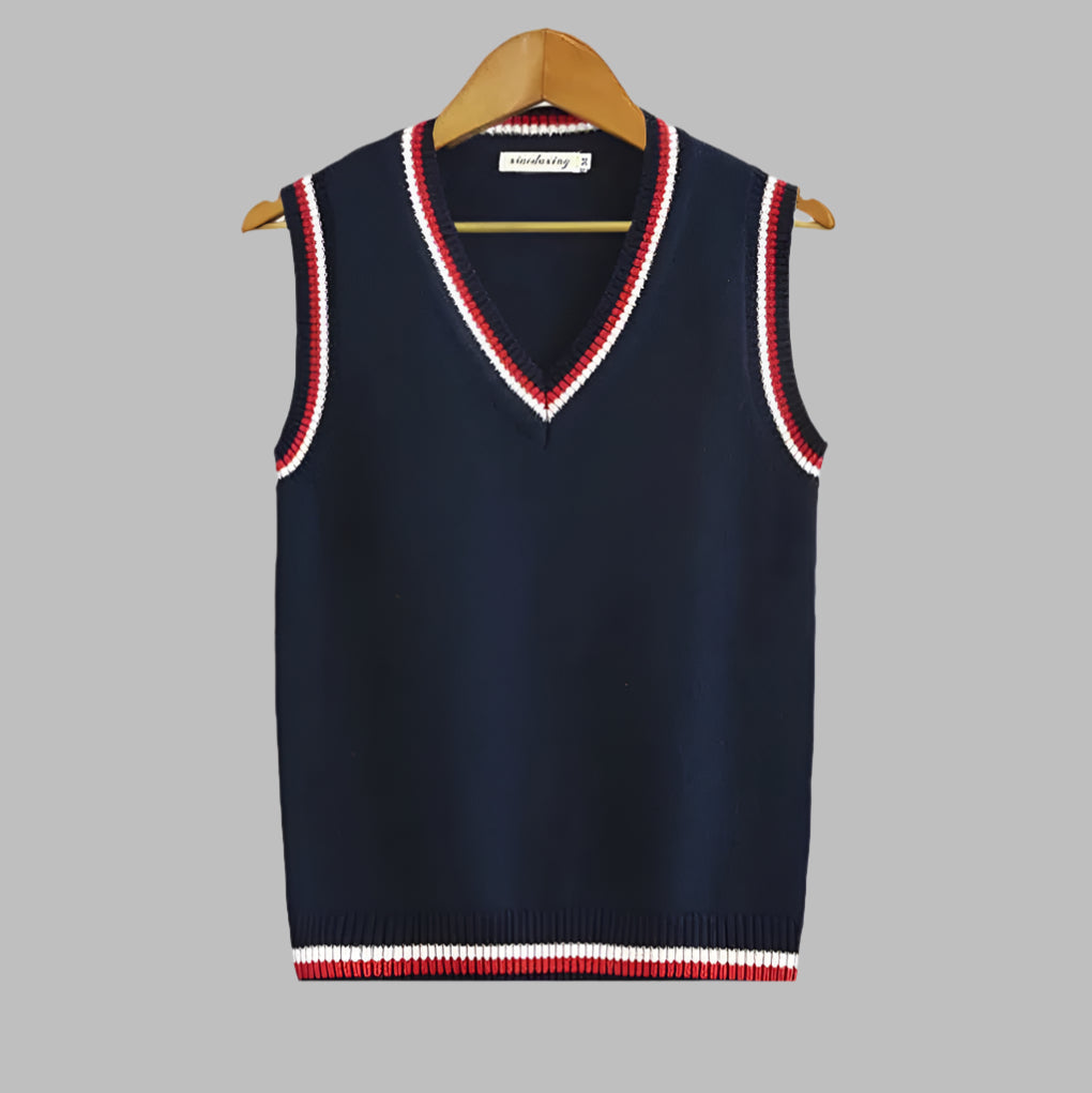 Retro gestreepte spencer in preppy stijl