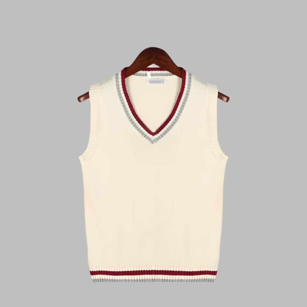 Retro gestreepte spencer in preppy stijl