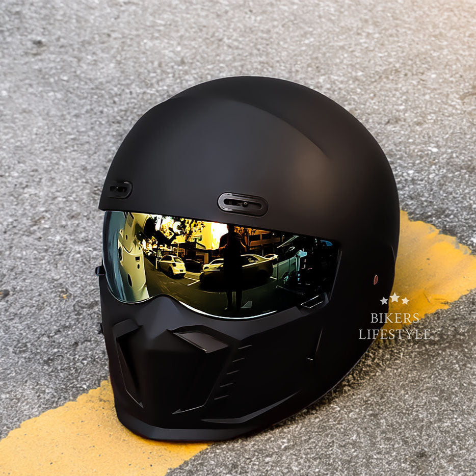 Retro Klassieke Motorhelm DOT En ECE Goedgekeurd Tijdloos Uiterlijk