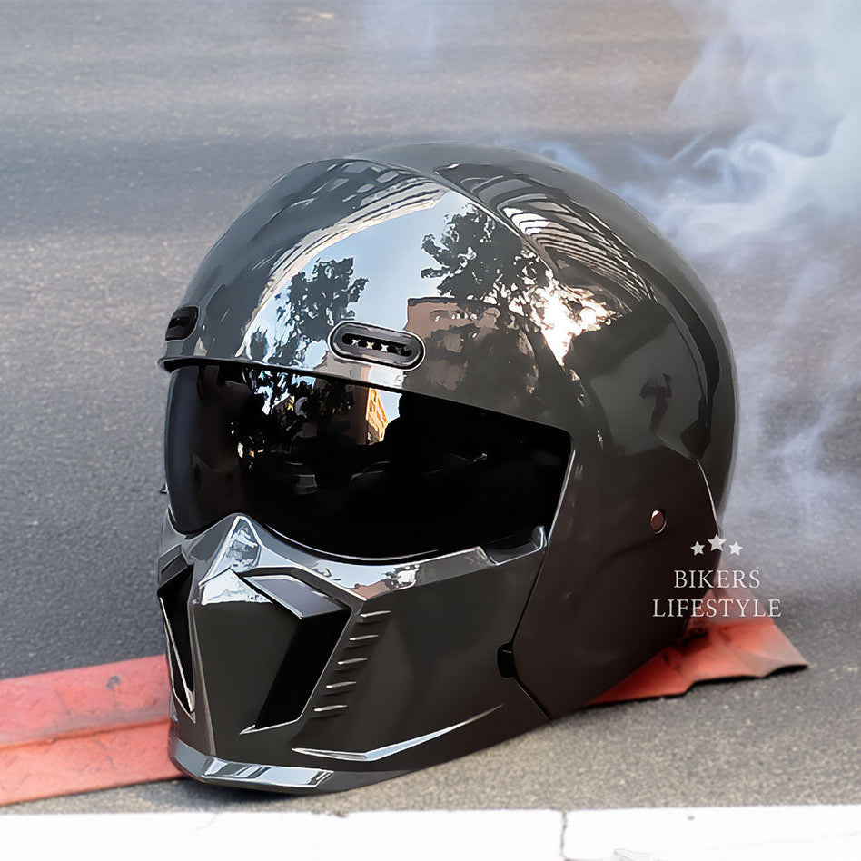 Retro Klassieke Motorhelm DOT En ECE Goedgekeurd Tijdloos Uiterlijk