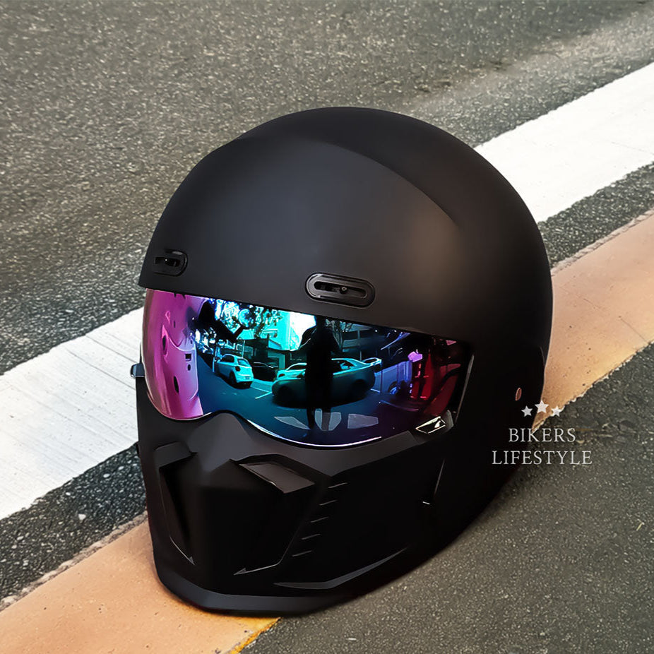 Retro Klassieke Motorhelm DOT En ECE Goedgekeurd Tijdloos Uiterlijk
