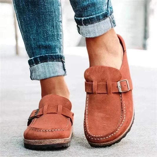Retro Suède Instap Sandalen met Orthopedisch Comfort - Solenza