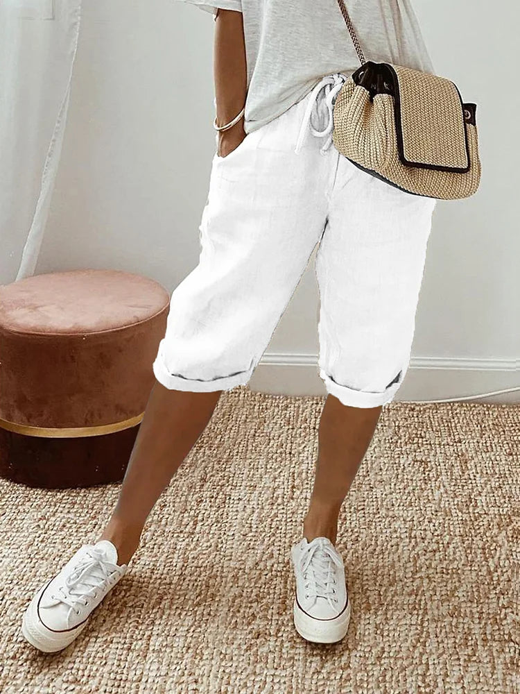 Rosa | Chic, luchtige shorts in linnenmix