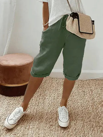 Rosa | Chic, luchtige shorts in linnenmix