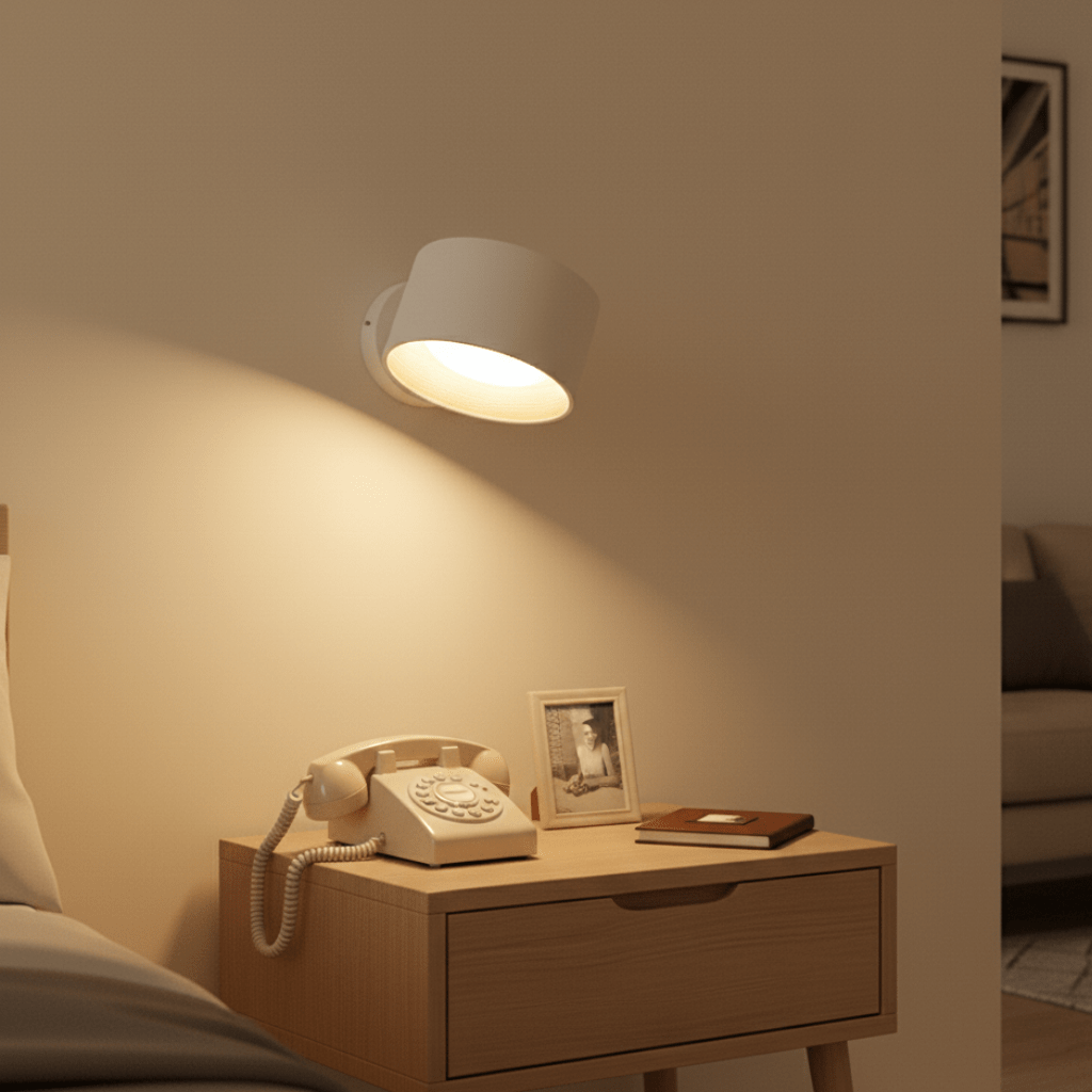 SCANDIGLOW – Draadloze Nordic Wandlamp met Afstandsbediening