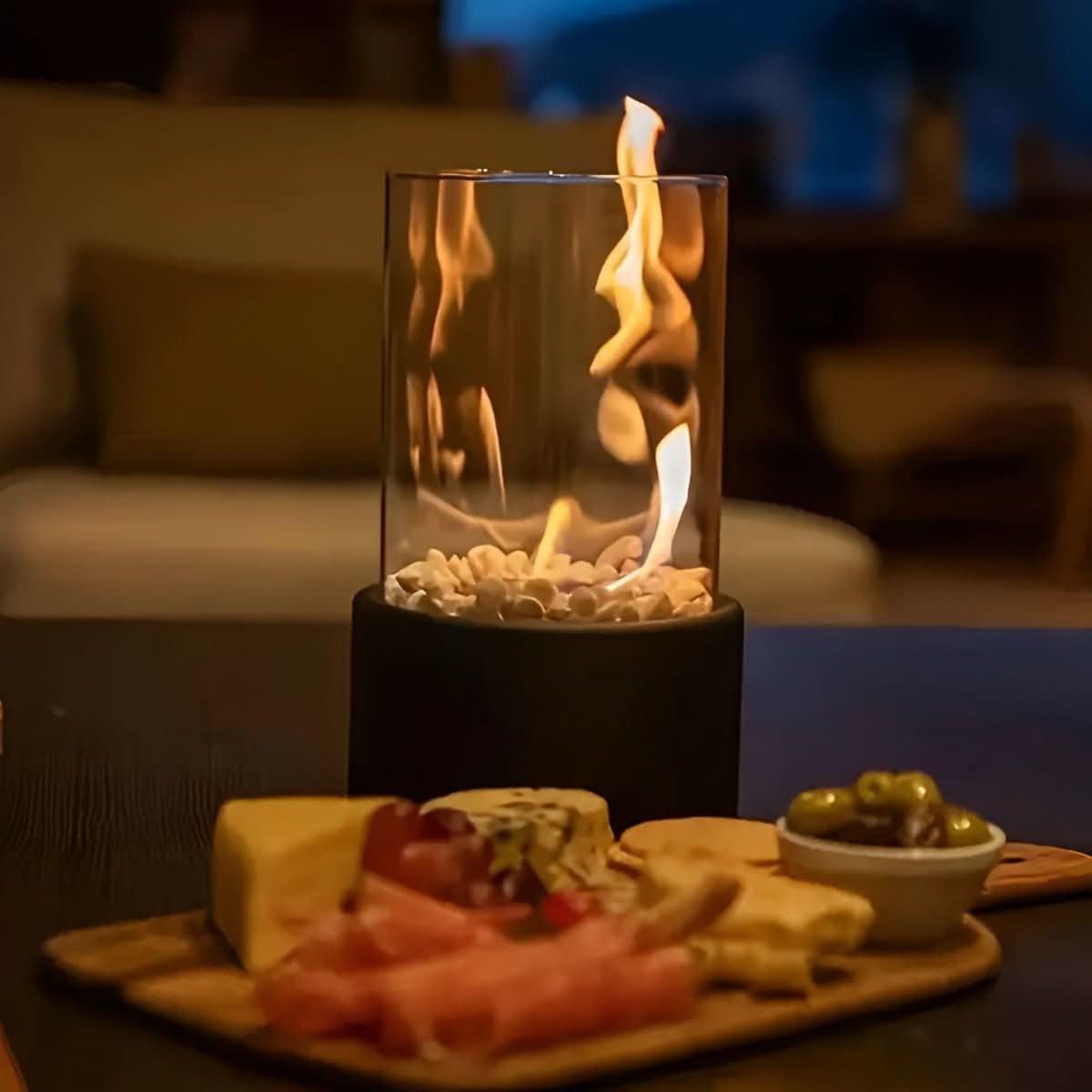 SLEEKFLAME – Rookvrije Tafelhaard voor Stijlvol Binnen- en Buitengebruik