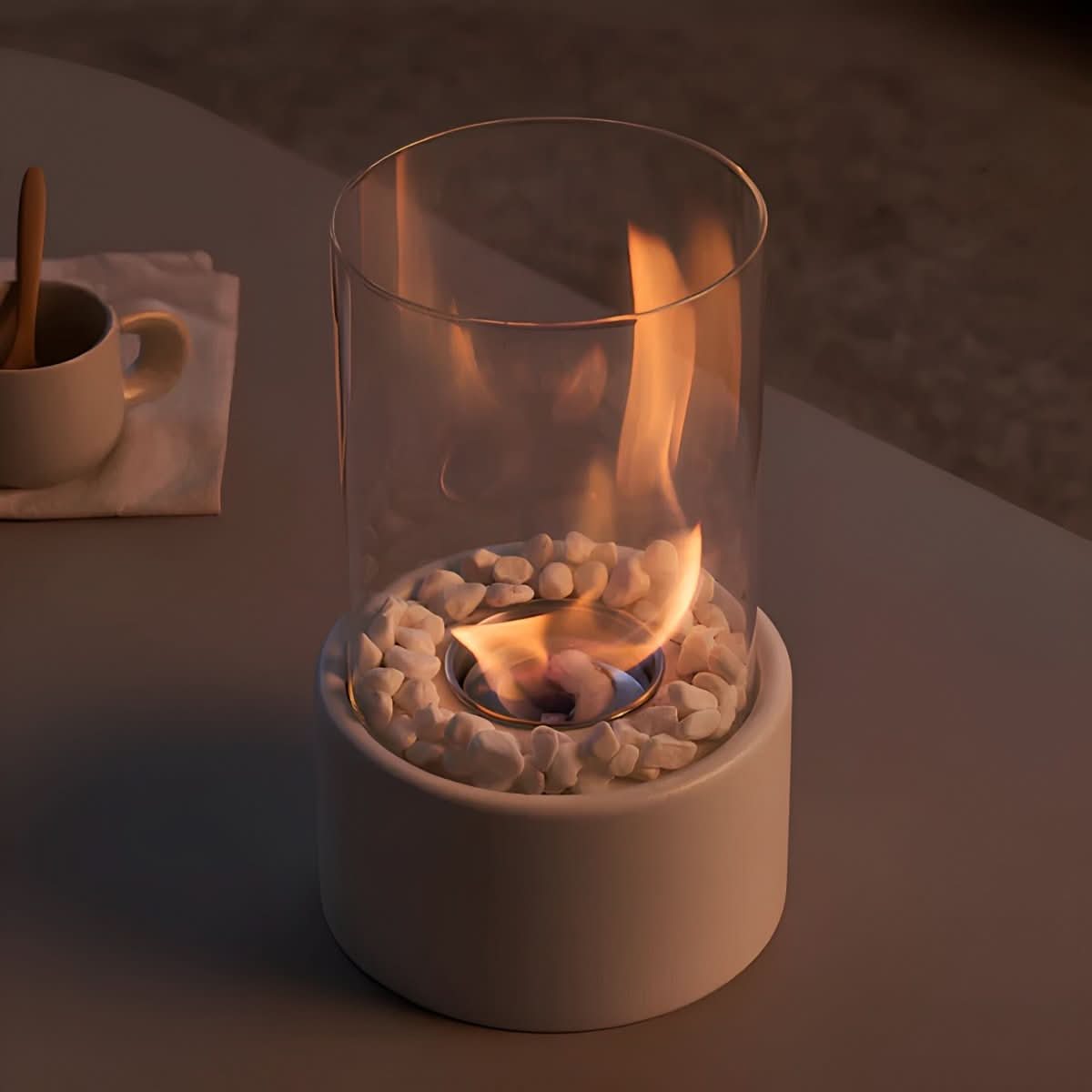 SLEEKFLAME – Rookvrije Tafelhaard voor Stijlvol Binnen- en Buitengebruik