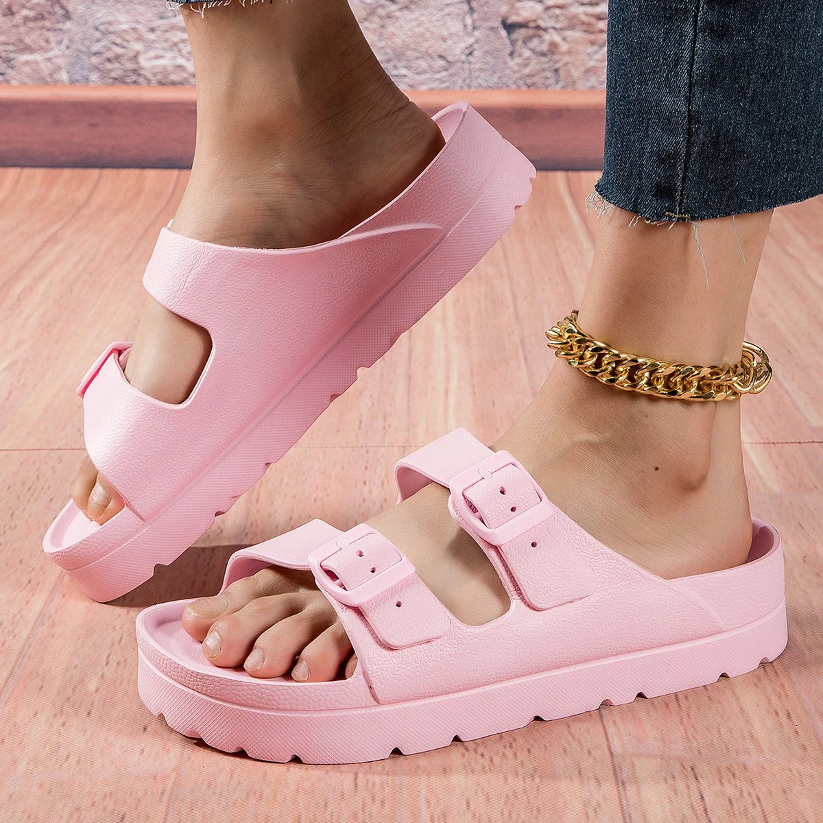 Slippers met Dikke Zool voor Schokabsorptie (Dames)