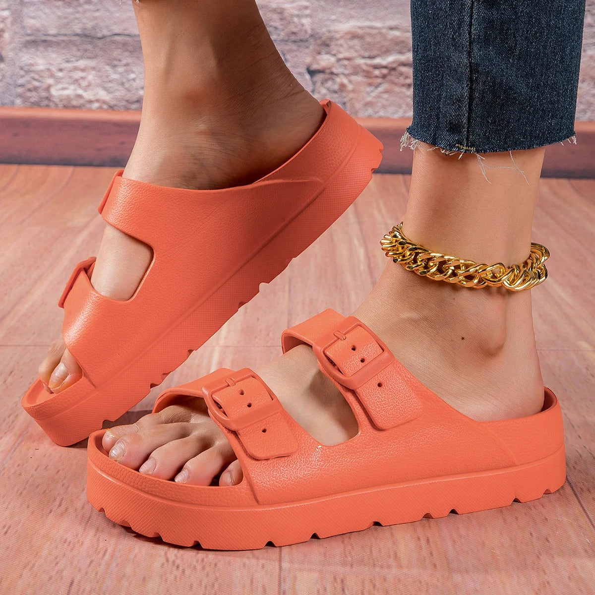 Slippers met Dikke Zool voor Schokabsorptie (Dames)