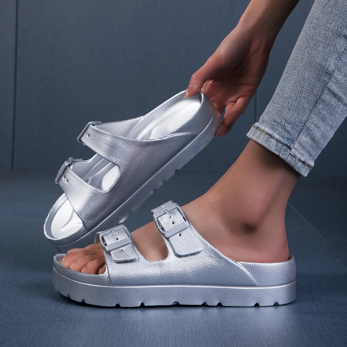 Slippers met Dikke Zool voor Schokabsorptie (Dames)