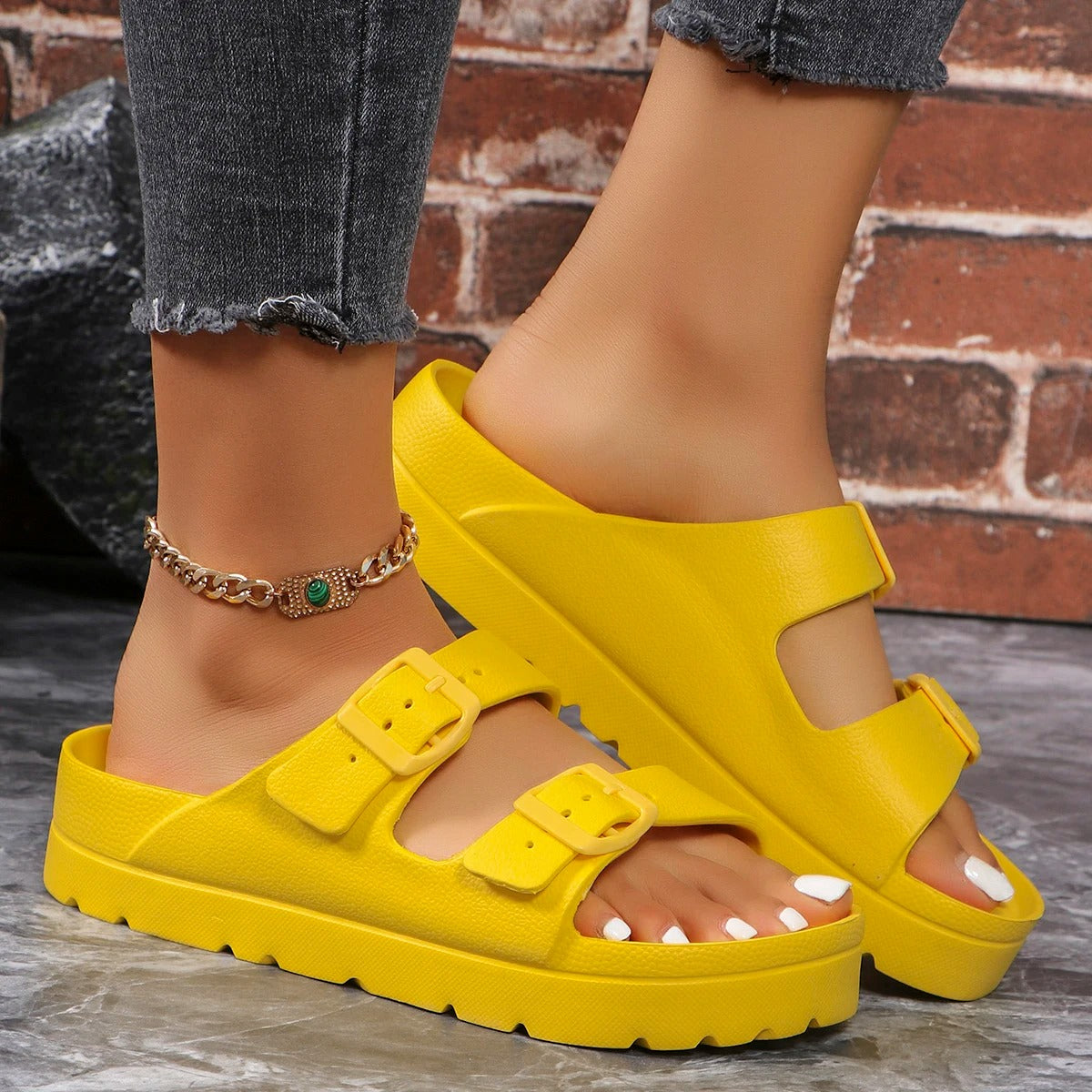 Slippers met Dikke Zool voor Schokabsorptie (Dames)