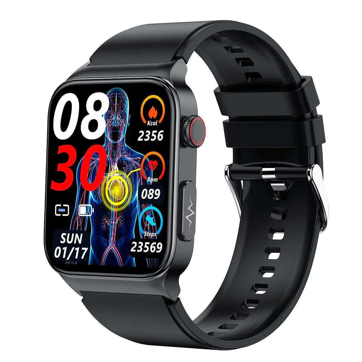 Smartwatch Bloedglucose Monitor ECG Hartslag Fitness Tracker