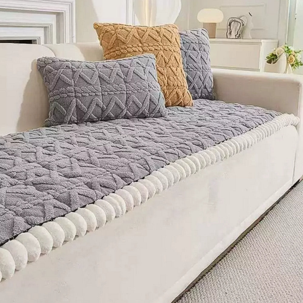 Snuggle Sherpa Pluche Sofa Beschermhoes