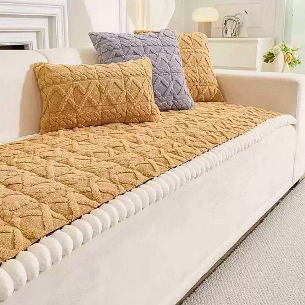 Snuggle Sherpa Pluche Sofa Beschermhoes