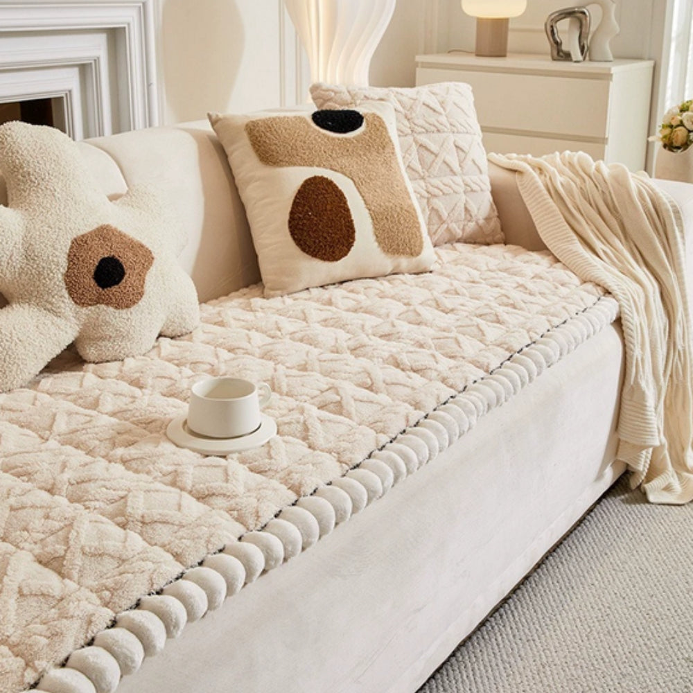 Snuggle Sherpa Pluche Sofa Beschermhoes