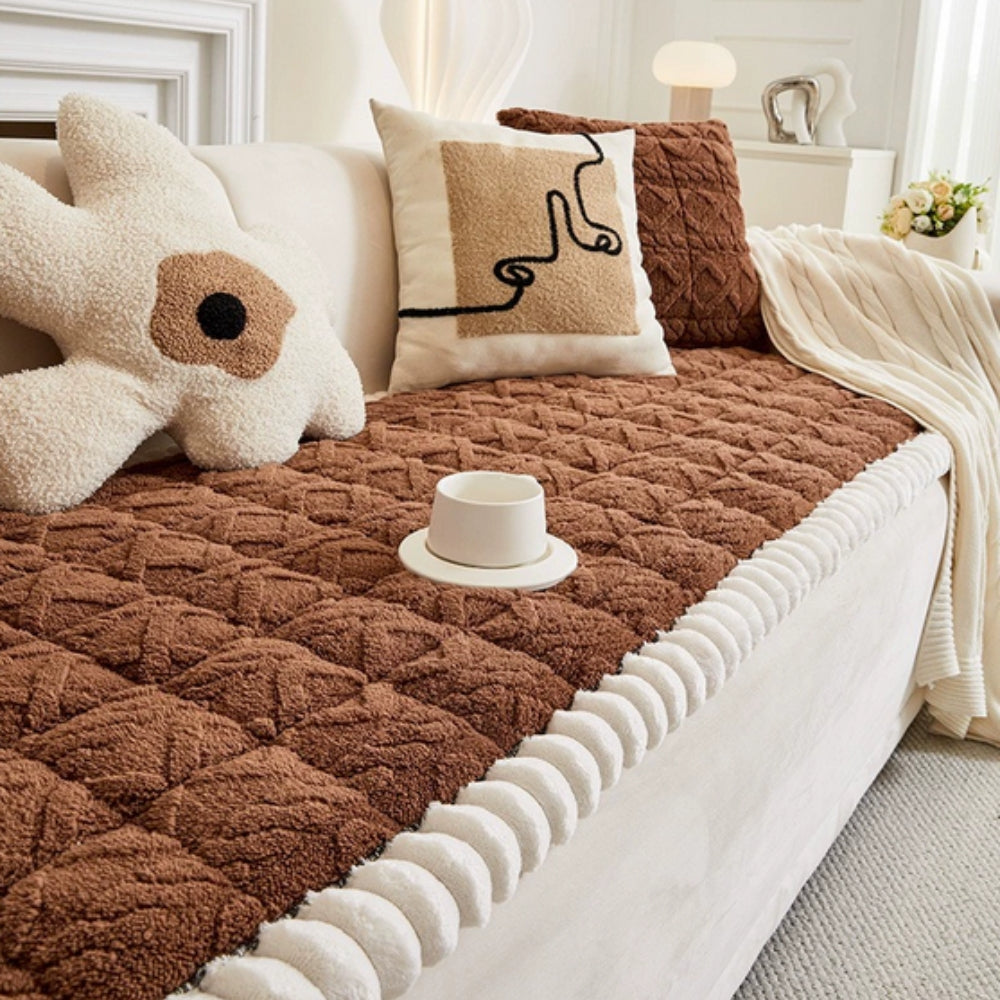 Snuggle Sherpa Pluche Sofa Beschermhoes