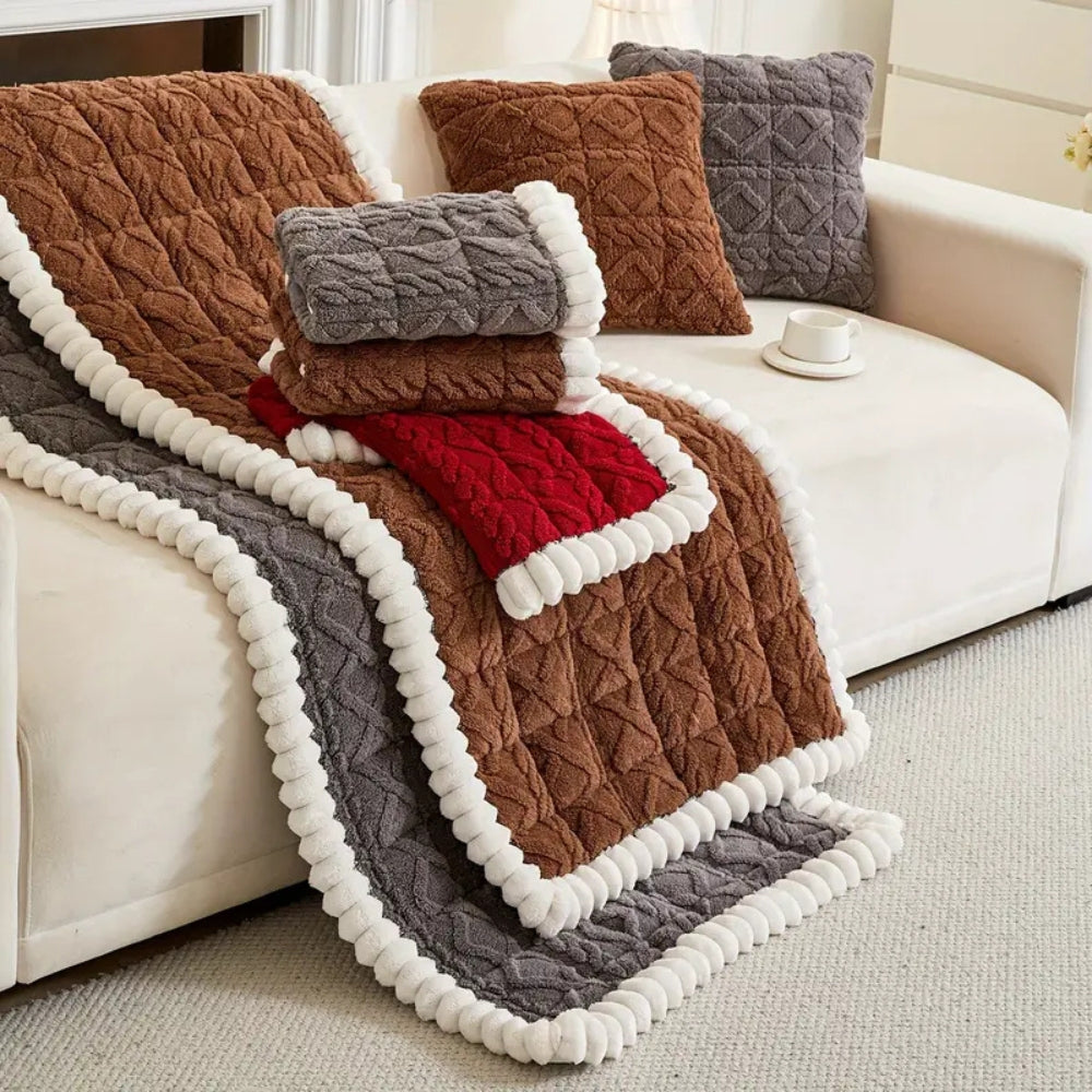 Snuggle Sherpa Pluche Sofa Beschermhoes