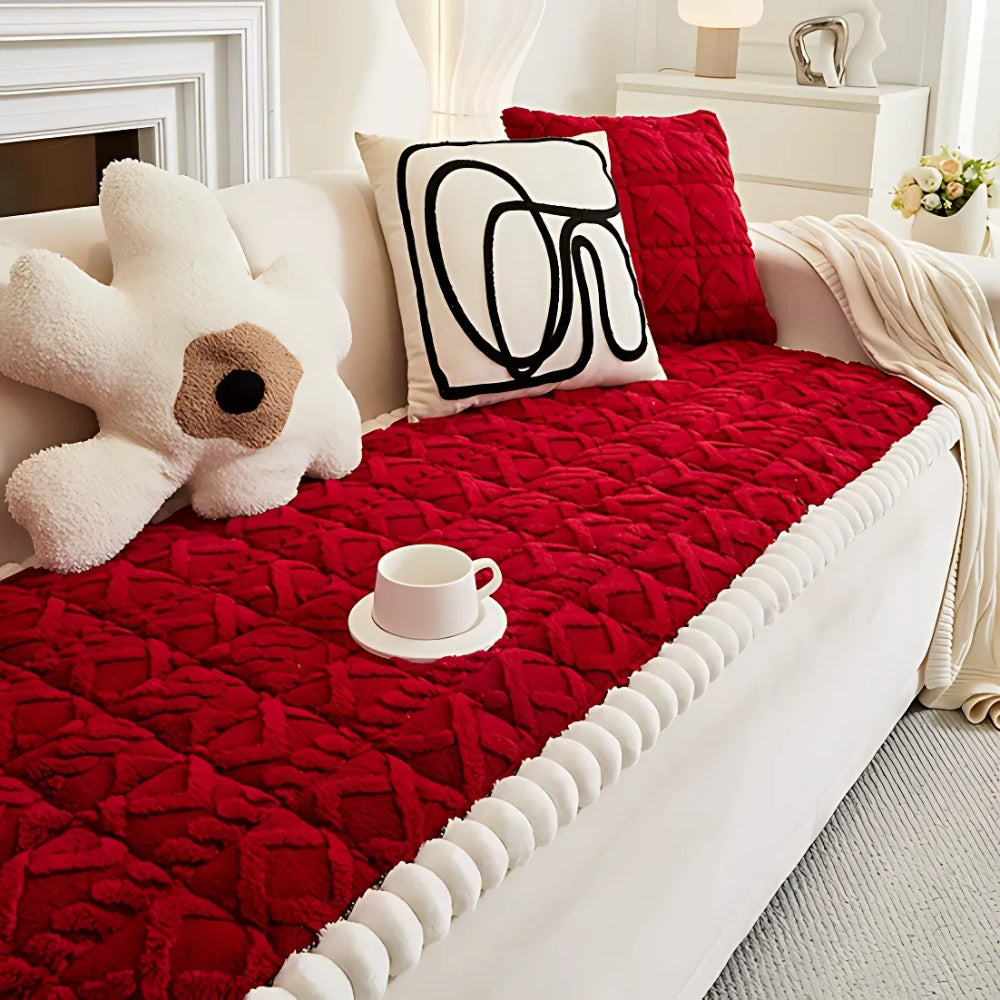 Snuggle Sherpa Pluche Sofa Beschermhoes