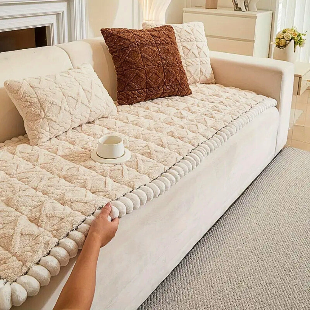 Snuggle Sherpa Pluche Sofa Beschermhoes