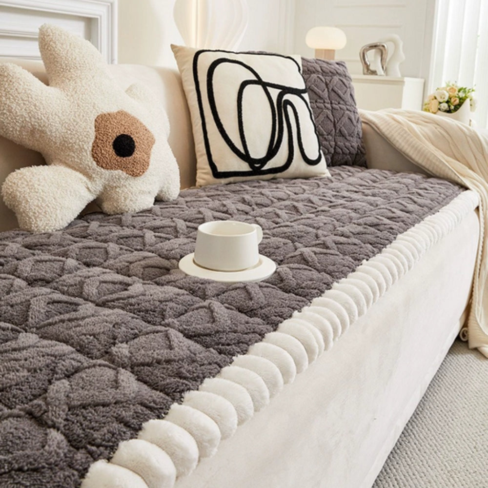 Snuggle Sherpa Pluche Sofa Beschermhoes