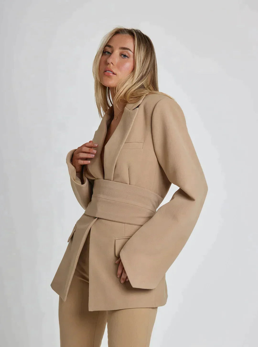 Sophia - Elegante Tailored Geknoopte Blazer