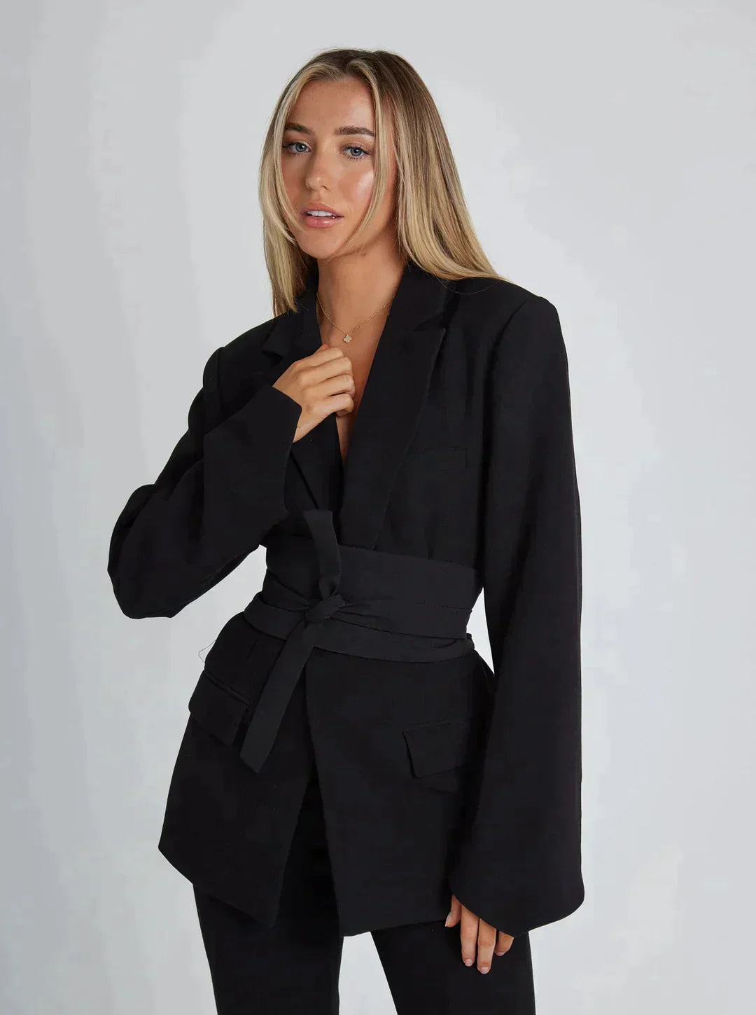 Sophia - Elegante Tailored Geknoopte Blazer