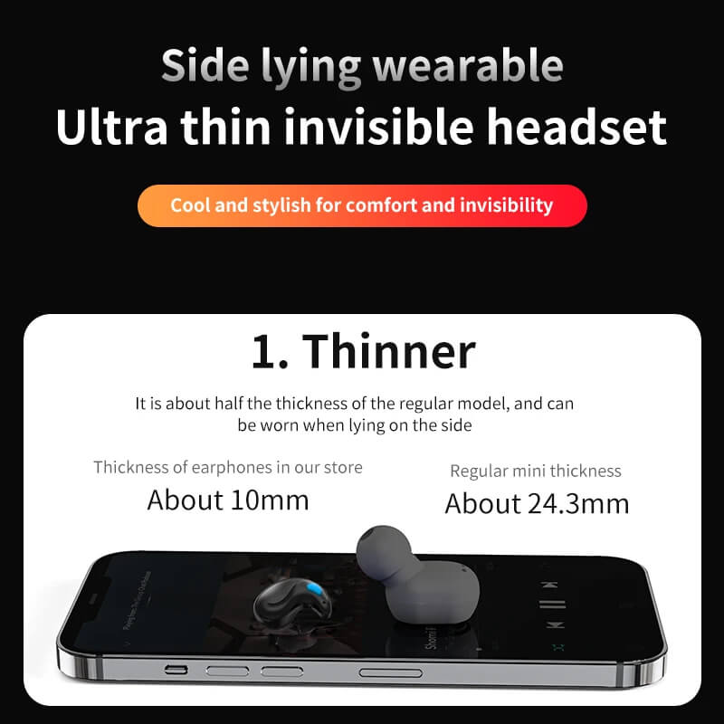SoundBeats - Minimal Ultra Dunne Draadloze HiFi Oordopjes voor Slaap & Comfort